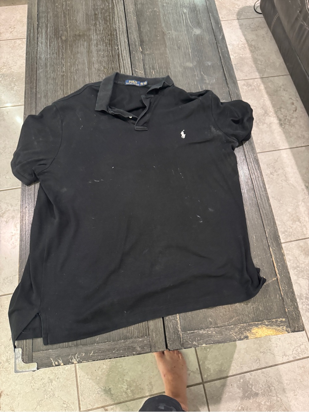Ralph Lauren Black Short-Sleeve Polo with Embroidered Pony